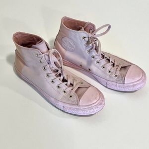 Womens Chuck Taylor All Star Blocked Nubuck High Top Barely Rose Size 9.5